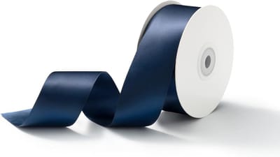 Satin Cadeaulint 38mm x 23m voor Bruiloften, Decoratie en Creatieve Projecten - Donkerblauw Geschenkband