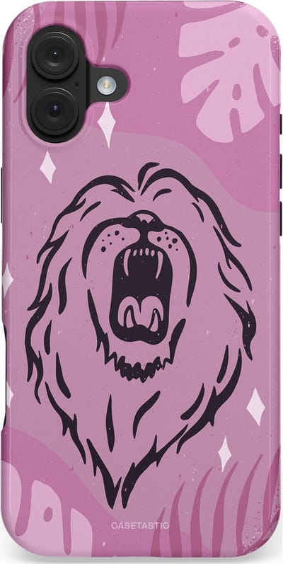 Casetastic hoesje geschikt voor Apple iPhone 16 Plus - MagSafe - Dubbellaagse bescherming - Trots en vurig - Fashion Case - Lila Lichtroze Donkergrijs