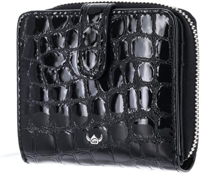 Golden Head Leren portemonnee Cayenne RFID Protect Minibörse mit Riegel 1006 Schwarz zwart