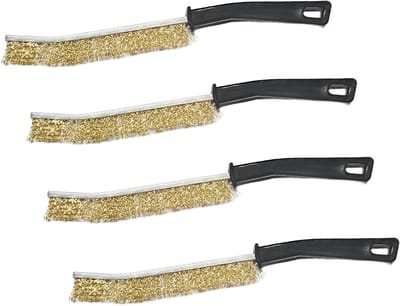 Set van 4 Roestvrijstalen Borstels voor Het Verwijderen van Roest, Vuil en Aanslag, 23cm x 2cm Schoonmaakborstels voor Grill en Tegels