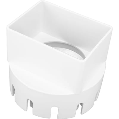 Regenpijp Adapter 3x4 Inch PVC Vierkant Regenpijp naar Afvoerpijp Adapter voor Buiten wit