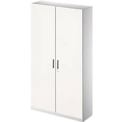Schäfer Shop Genius Archief-/garderobekast TETRIS SOLID, b 1200 mm, 5 ordnerhoogten, afsluitbaar, wit/blank aluminium