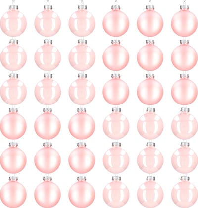 Glazen kerstballen - Set van 36 stuks/60mm - Luxe kerst decoratie - Sfeervolle kerstversiering voor in de kerstboom - Glas - Power Pink - Roze