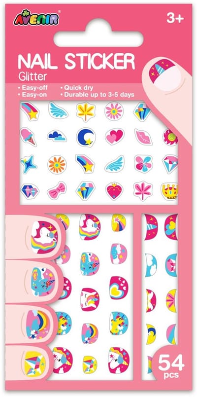 AVENIR Nagelstickers - Eenhoorn - 54 Stuks - Blijft 3 Tot 5 Dagen - 3 Jaar