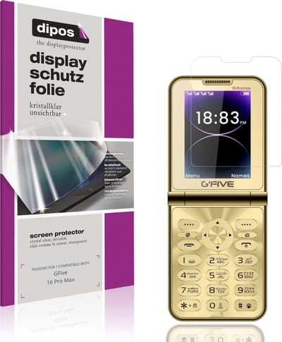 dipos – 4x Beschermfolie geschikt voor GFive 16 Pro Max | Krasbestendige & heldere Screenprotector Ultra-Thin
