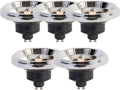 LUEDD Set van 5 GU10 3-staps dim to warm LED lamp AR111 11W 620 lm 2000-3000K