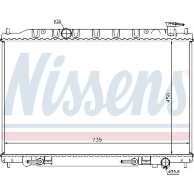 Radiator, motorkoeling NISSENS 68712