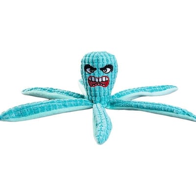 Peluche Pieuvre Squeaky Interactive pour Chiens Chats Jouet pour Animaux de Compagnie Durable Résistant aux Mâchouillements avec Stimulation Mentale Matériau Doux Non Toxique bleu
