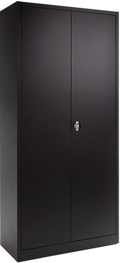 Archiefkast - Klapdeurkast - Dossierkast - kantoorkast - Zwart - Archiefkast Met Slot - 200 x 100 x 40 cm