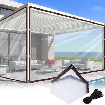 Transparante Zeil 2 x 4 m met Oogjes - Weerbestendig, Vouwbaar, Bescherming voor Planten en Huisdieren
