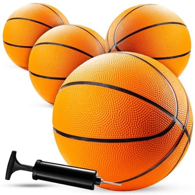 Mini basketbal set van 4 - 7 inch basketballen voor kinderen, binnen en buiten