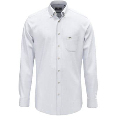 Fynch-Hatton Overhemd Fine Stripe Washed Oxford New Breeze / male