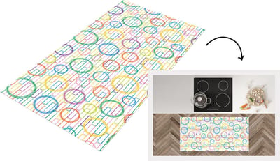 Keukenloper - Loper keuken - Muur - Cirkel - Patronen - 120x60 cm - Keukenloper vinyl
