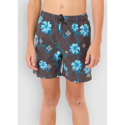 Rip Curl Surf Revival Floral Volley Kids Boardshorts zwart