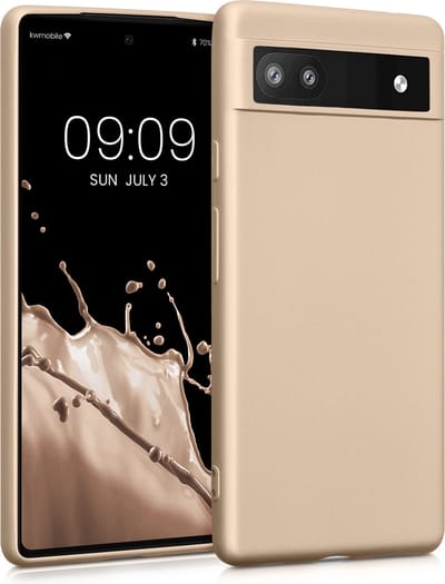 kwmobile telefoonhoesje geschikt voor Google Pixel 6a - Hoesje voor smartphone - Back cover in metallic goud