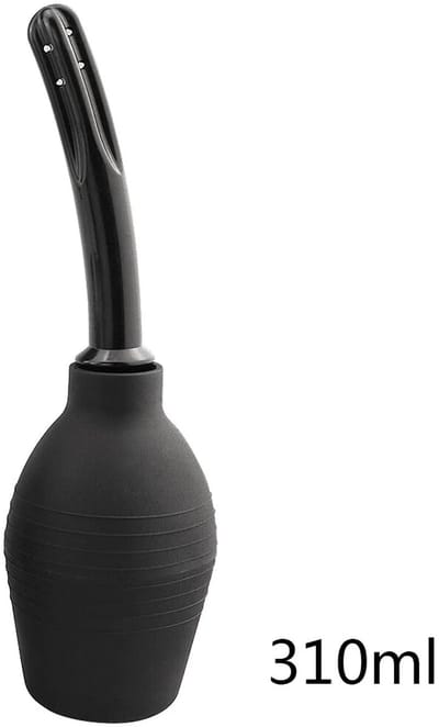 Medische Anale Douche - 300ml - Premium Siliconen - Comfortabele Tip - Hygiënische Anusreiniger voor Mannen & Vrouwen - Flexibel & Veilig - Zwart
