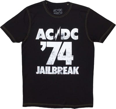 AC/DC - 74 Jailbreak Heren T-shirt - M - Zwart