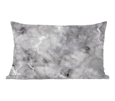 Sierkussens - Kussentjes Woonkamer - 60x40 cm - Marmer print - Grijs - Luxe