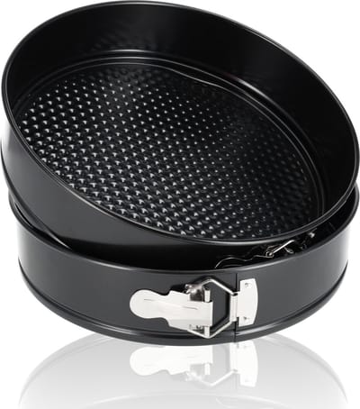 Springvorm Set van 2 - 28 cm Non-stick Lekvrije Cheesecake Bakvorm - Voor Taarten, Quiches, Mini Cheesecakes en Pizza - Antiaanbaklaag