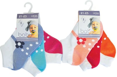Baby sokjes meisjes fantasie - maat 21/23 - 12 paar - 90% KATOEN - Naadloos
