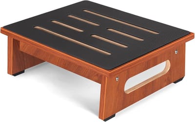 Houten Opstapkruk met Antislip - Veilig en Draagbaar voor Binnen en Buiten