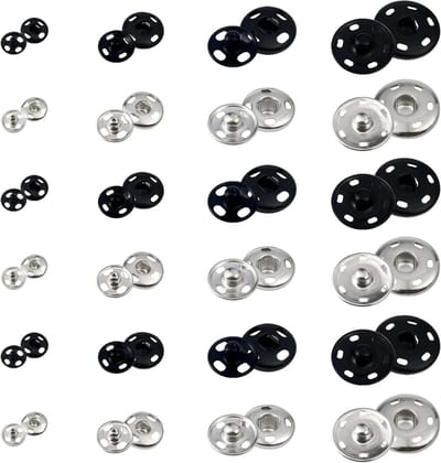 Set van 120 Naaigaren in Zwart en Zilver - Ideaal voor Handwerk, Kleding en Leerbewerking