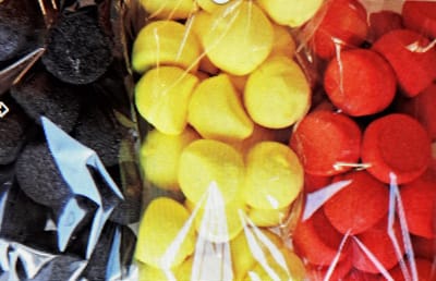 spekbollen - Belgie - rood - geel - zwart - 3x25-stuks Belgische driekleur spekken