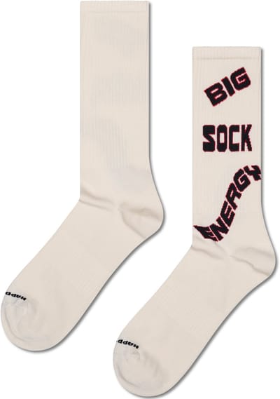 Happy Socks Big Sock Energy Sneaker Sock - unisex sokken - wit - Unisex - Maat: 41 - 46