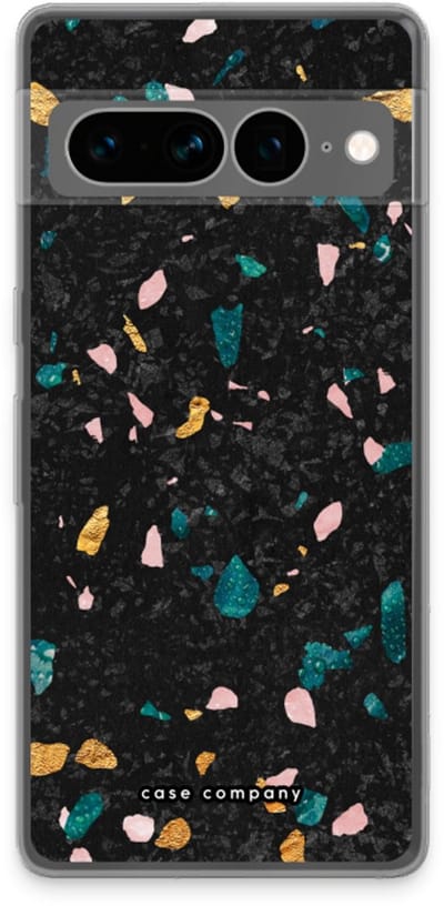 Case Company® - Hoesje geschikt voor Google Pixel 7 Pro hoesje - Terrazzo N°10 - Soft Cover Telefoonhoesje - Bescherming aan alle Kanten en Schermrand