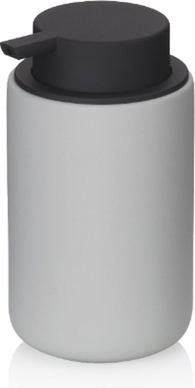 Zeepdispenser, Zeeppomp, 0.3 L, Kunststof, Keramiek met Rubbercoating, Grijs - Kela | Sana