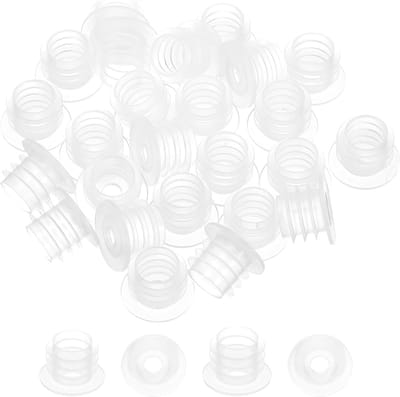 Bottle Adapter 0.45"/10mm - 25 Stuks Druk-in Stopper voor Flessen, Geschikt voor Vloeistoffen en Olie, Duidelijk en Duurzaam