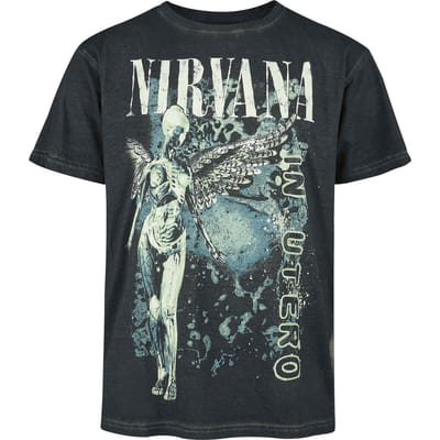 Nirvana T-shirt - In Utero Vertical - L tot XXL - voor Mannen - zwart