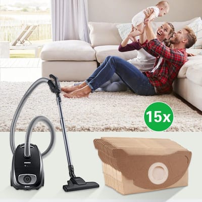 Stofzuigerzakken voor Kärcher WD2 filterzakken - 15 stuks - Papieren zakken A2004 A2054 A2099 - Vuilniszakken - MV2 WD 2.200 tot WD 2.550
