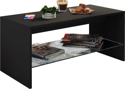Houten salontafel Sofa-tafel Woonkamertafel Bijzettafel Glas Wisal
