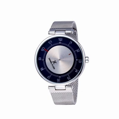 Daniel Klein DK11918-2 - Horloge - Analoog - Mannen - Heren - Milanese band - Zilverkleurig - Blauw