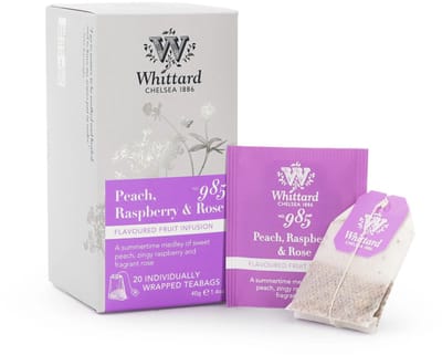 Vruchteninfusie Whittard of Chelsea Peach, Raspberry & Rose, 20 st.