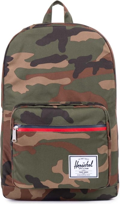 Pop Quiz - Woodland Camo/Multi Zip / Rugzak - schooltas - laptoptas / 15" fleece laptopvak - meerdere extra vakken - 22L opbergruimte / Beperkte Levenslange Garantie / Camouflageprint
