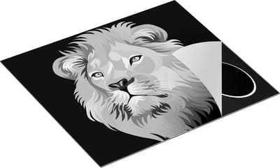 Chefcare Inductie Beschermer Gekleurde Leeuw - Leeuwenkop - Abstract - Zwart Wit - 60x50 cm - Afdekplaat Inductie - Kookplaat Beschermer - Inductie Mat
