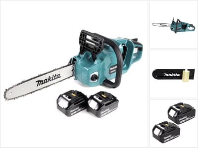 Makita DUC 353 T2 accu-kettingzaag 36V ( 2x18V ) borstelloos 35 cm + 2x 5.0 Ah accu - zonder oplader