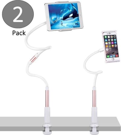 2x Tablet en Telefoon Houder Statief - Standaard Tafel Bed Houder voor Smartphone, GSM, Telefoon, Tablet en Console