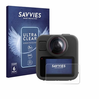 Savvies - Screenprotector voor GoPro Max 2 - Folie Beschermfolie transparant 6 Stuks