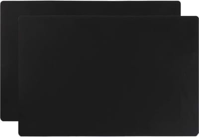 Hittebestendige siliconengebak bakmat - anti-aanbaklaag - eettafel mat - keukenmat - zwart - 2 stuks