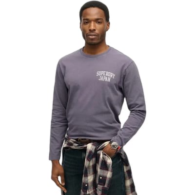 Superdry Athletic Essentials Longsleeve Top Purple Grootte: M