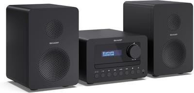 Hi-Fi Systeem - Compact Audio - Muziek Luisteren - Draadloze Connectiviteit - 18.5 cm breed - Zwart