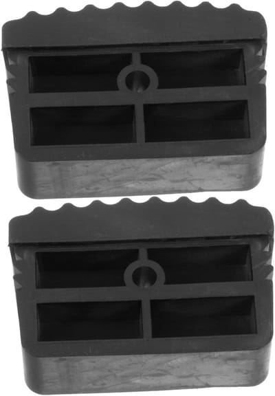 Laddermat Vervanging - Ladder Voetstukken - Vloer Beschermen - Antislip Ontwerp - 6.10x4.30x2.10CM - Zwart