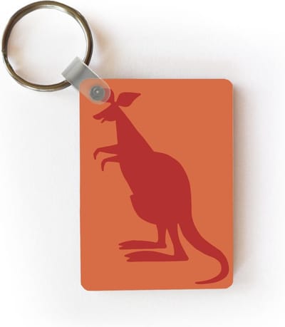 Sleutelhanger - Kangoeroe - Roze - Silhouet - Uitdeelcadeautjes - Plastic