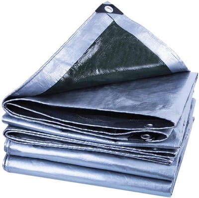 Heavy Duty Dekzeil - Grondzeil Tuinieren - Buiten Beschermen - Hoge Dichtheid Geweven - 2 x 2 m - Zilver