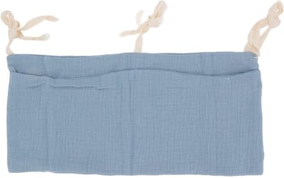Opbergtas Babybedje - Wieg Organizer - Babybenodigdheden Opbergen - Verstelbare Riem - 38 x 18 cm - Marineblauw