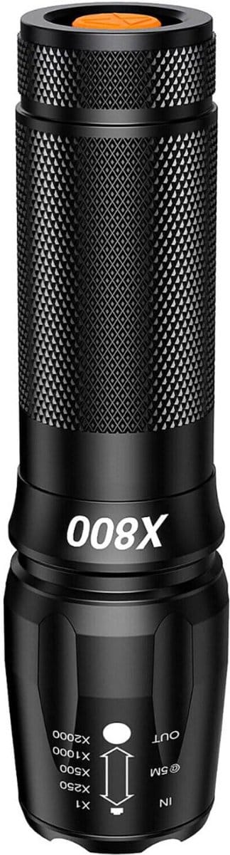 ApexArte® Militaire Zaklamp - Led Zaklampen - 20.000 Lm - Zwart