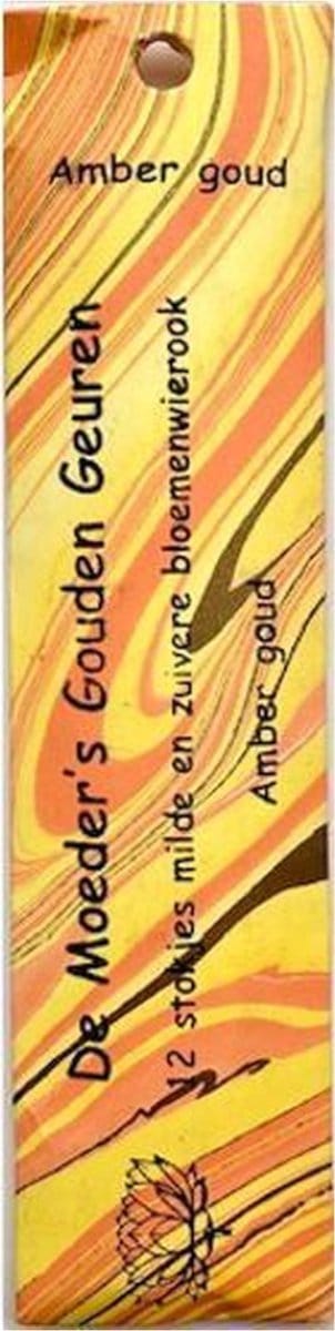 Wierook Amber Goud - 12 Korte Stokjes Milde & Zuivere Bloemenwierook